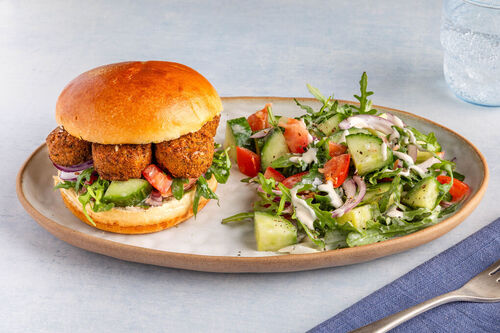 Veganer Falafelburger