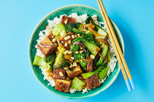 Hoisin Tofu and Peanut Stir-Fry