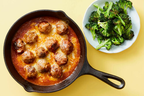 Cheesy Meatball Parm Skillet