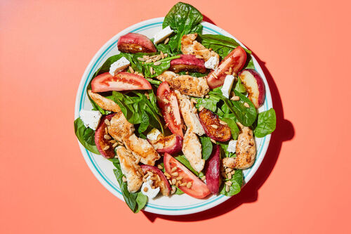 Balsamic Chicken & Peach Salad