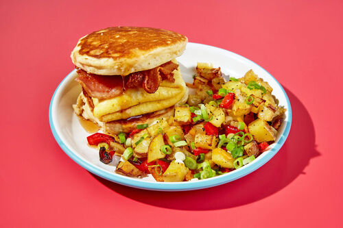 Griddle Cake Breakfast Sandwich