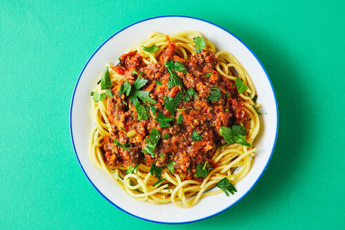 Tuscan Beef Ragu with Spaghetti