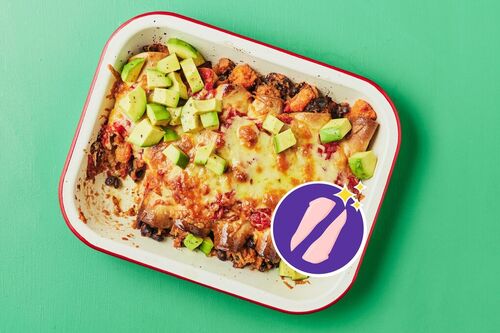 Cantina Vibes Chicken and Bean Enchiladas