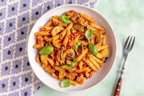 One-Pot-Pasta mit High-Protein-Penne