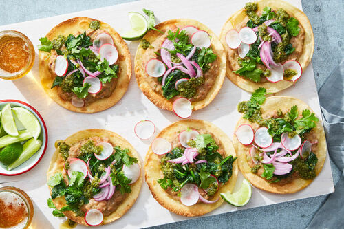 Braised Beef & Spinach Tostadas