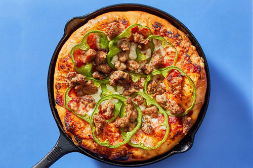 Loaded Deep Dish Pepperoni Pizza