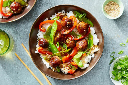 Sticky Teriyaki Beef Meatballs