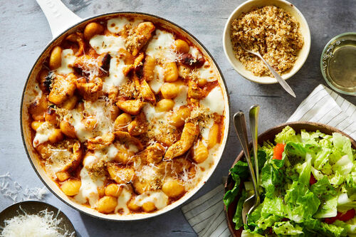 Skillet Chicken & Gnocchi Parmesan