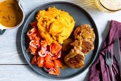 Schweinefilet mit Zwiebelsauce