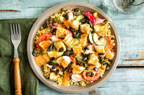 Hähnchen mit Kürbiskernen