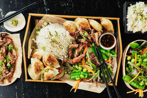 Pork 'Gyoza' and Teriyaki Chicken Bento