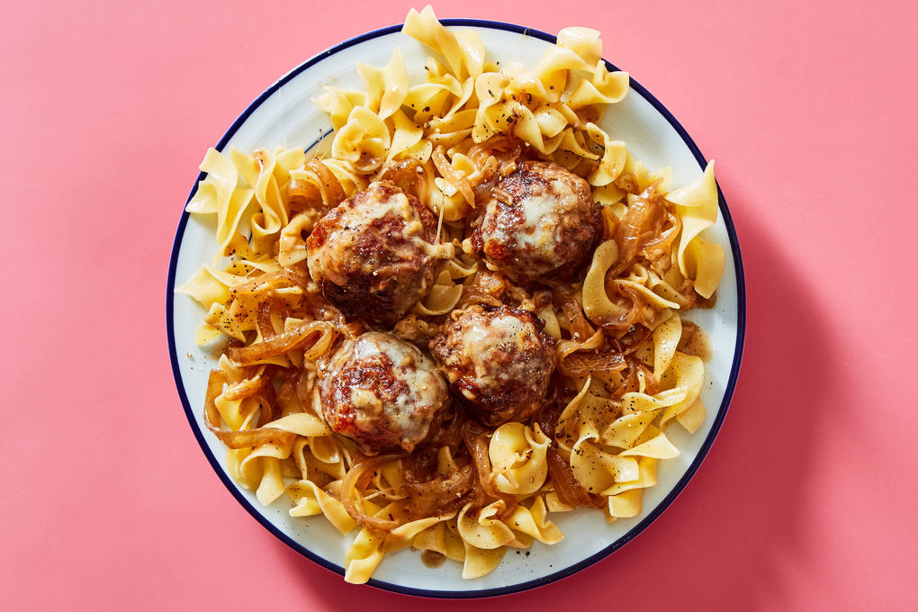Skillet French Onion Readymade Meatballs