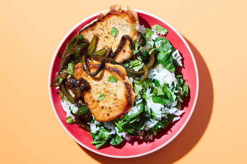 Tex-Mex Pork Cutlets & Poblano Pan Sauce
