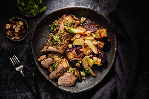 Roast Pork Fillet and Potatoes