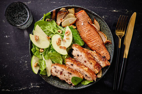 Roast Pork Belly and Sweet Potato