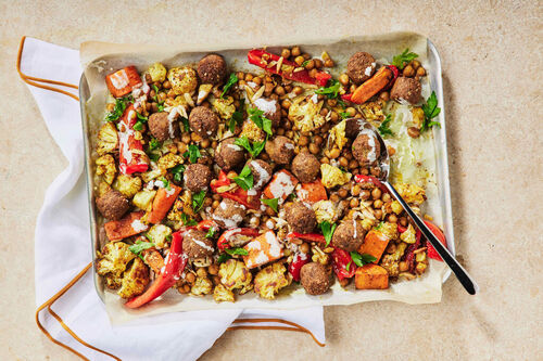Falafel, Chickpeas and Vegetables