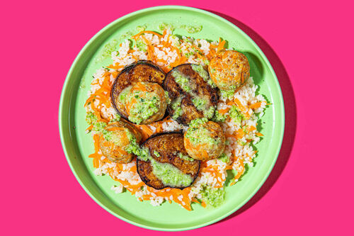 Varkensgehaktballetjes met gember en wortel