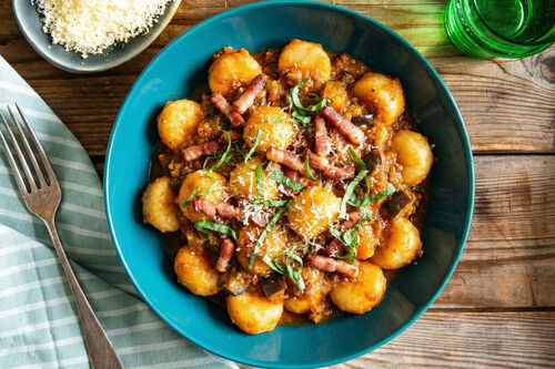 Kaas-gnocchi met spekjes