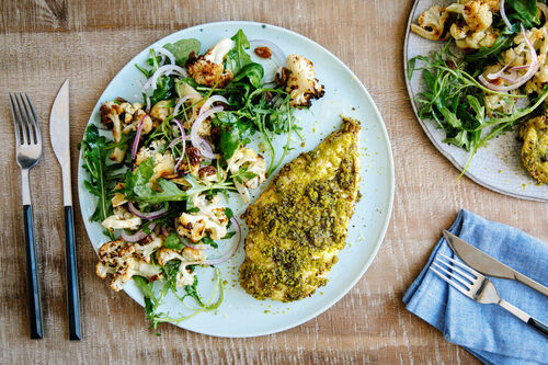 Bio-kipfilet in pistachekorst