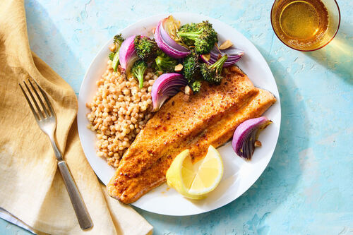 Harissa Wild Salmon with Almonds