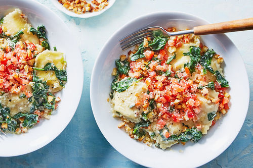 Ravioli Florentine & Readymade Chicken Cutlet
