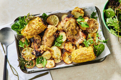 Lemony Roast Chicken and Potato