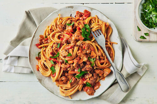 Pork and Fennel Sausage Ragu Pasta