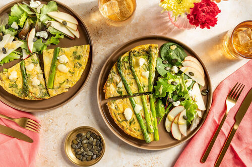 Spargel-Frittata mit Ziegenfrischkäse