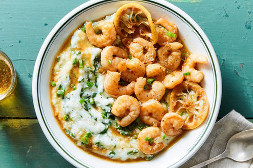 New Orleans BBQ Jumbo Shrimp & Grits