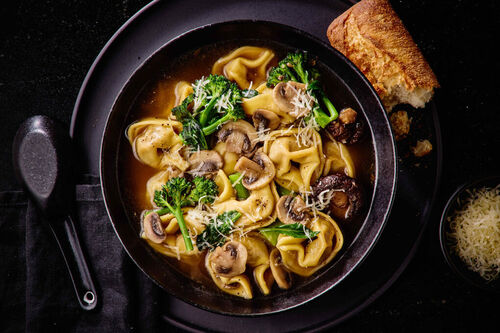Wagyu Tortellini in Mushroom Broth