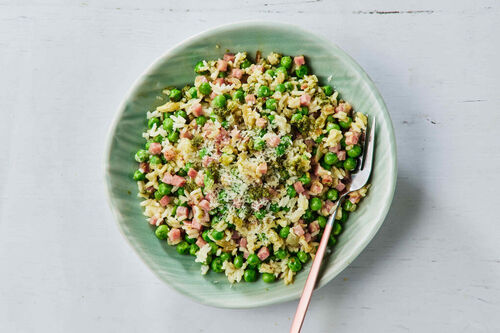 Basil Pesto and Bacon Rice