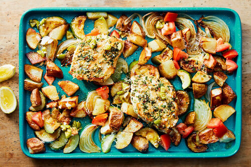 Tuscan Sheet Pan Pork Chops