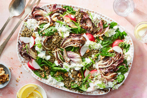French Green Lentil & Radicchio Salad