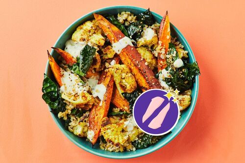 Balanced Moroccan Chicken and Grain Bowl