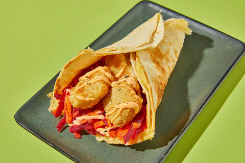 Quesadilla-wraps met visnuggets