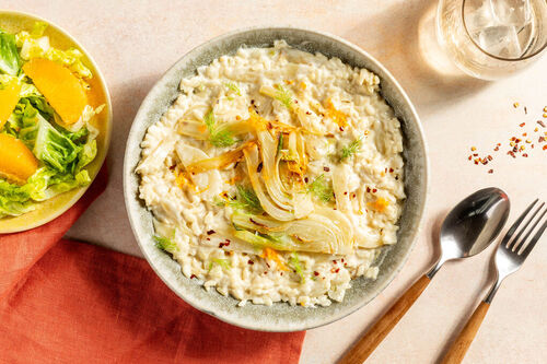 Romige venkelrisotto met citroen