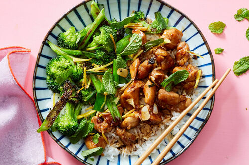 Three-Cup Inspired Chicken & Broccoli