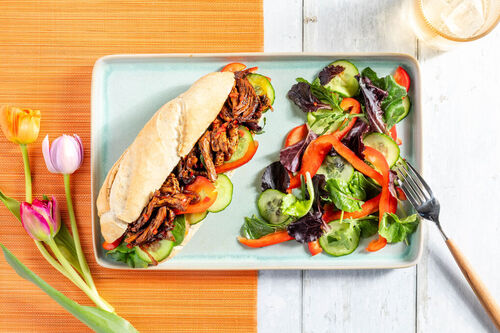 Saftiges Hähnchensandwich