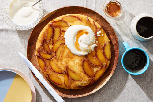 Upside-Down Nectarine Buttermilk Pancake