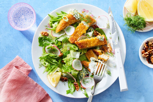 Peak Season! Crispy Chicken & Snap Pea Salad