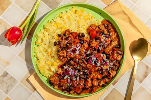 Chili sin Carne mit veganem Hack