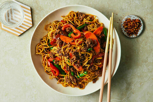 Chinese Lamb Noodle Stir-Fry