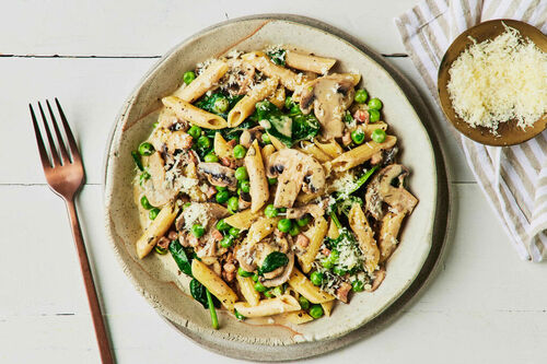 Creamy Bacon and Mushroom Boscaiola