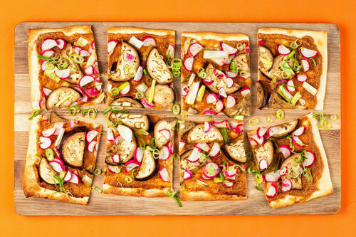 Knuspriger Flammkuchen Asia-Style