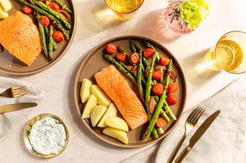 Groene asperges en 75°C-zalm