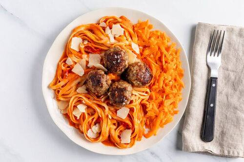 Gehaktballen in sugo all'arrabbiata