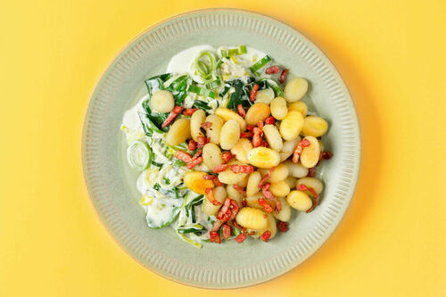 Gnocchi met limoen en spekjes