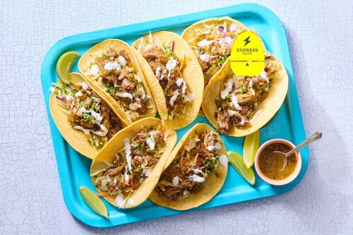 Express Recipe! Tacos with Readymade Chicken