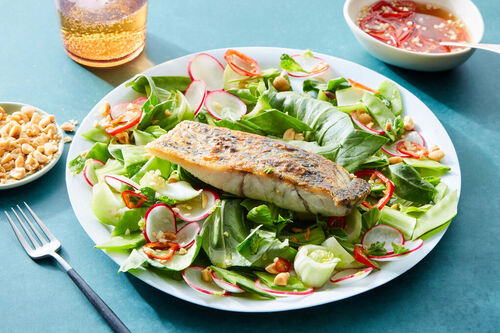Wild Salmon & Bok Choy Salad