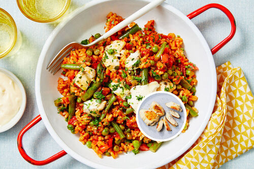 Oven-Baked Chicken Paella